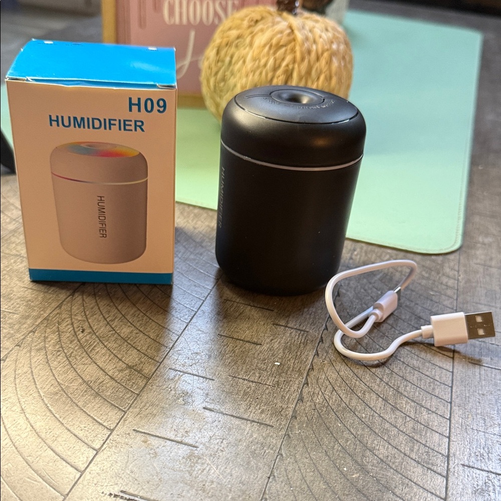 Black H09 Humidifier with USB Cable